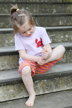 Laden Sie das Bild in den Galerie-Viewer, FROTTEE-SHORTS "Streifen" orange-lila