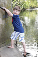 Laden Sie das Bild in den Galerie-Viewer, FROTTEE-SHORTS "Streifen" blau-weiß