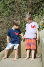 Laden Sie das Bild in den Galerie-Viewer, FROTTEE-SHORTS "Streifen" orange-lila