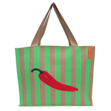 Load image into Gallery viewer, SHOPPER "Pepperoni" grün-taupe