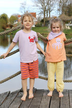 Laden Sie das Bild in den Galerie-Viewer, FROTTEE-SHORTS "Streifen" orange-lila