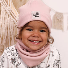 Load image into Gallery viewer, RIB- BEANIE &quot;Oh happy day&quot; rosa