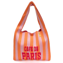 Load image into Gallery viewer, TASCHE "Café de Paris" rosa-orange