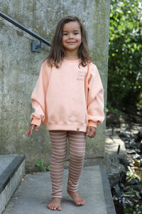 VINTAGE KUSCHELSWEATER "Glückskind" softpeach