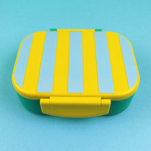 Load image into Gallery viewer, LUNCHBOX "Stripes" gelb-hellblau