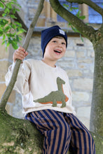 Laden Sie das Bild in den Galerie-Viewer, BARREL-PANTS "Strips" Navy/Ochre