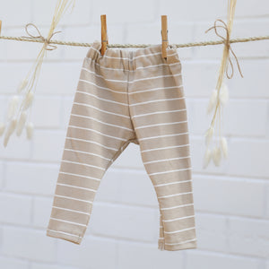 LEGGINGS RIB "Stripes" beige