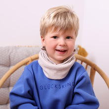 Laden Sie das Bild in den Galerie-Viewer, VINTAGE SWEATER &quot;Glückskind&quot; royal blue