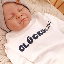 Laden Sie das Bild in den Galerie-Viewer, VINTAGE SWEATER "Glückskind" cloud dancer