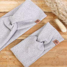 Laden Sie das Bild in den Galerie-Viewer, RIB- STIRNBAND "Taupe Melange" Mama &amp; Mini