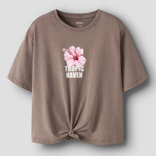 Load image into Gallery viewer, CROPPED SHIRT "Tropic Heaven" hazel brown FEMALE