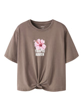 Load image into Gallery viewer, CROPPED SHIRT "Tropic Heaven" hazel brown FEMALE
