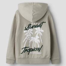 Load image into Gallery viewer, SWEAT CARDIGAN "Sunset Tropical" chateau gray MALE