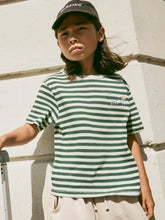 Load image into Gallery viewer, SHIRT "Surf the wave" garden green stripes MALE