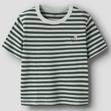 Load image into Gallery viewer, SHIRT "Surf the wave" garden green stripes MALE