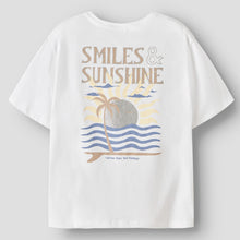 Load image into Gallery viewer, SHIRT "Smiles &amp; Sunshine" bright white FEMALE