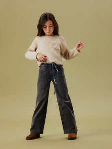 WIDE JEANS "Dark Gres Denim" FEMALE