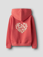 Laden Sie das Bild in den Galerie-Viewer, HOODIE "Peace Amour" spiced coral FEMALE