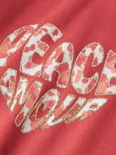Laden Sie das Bild in den Galerie-Viewer, HOODIE "Peace Amour" spiced coral FEMALE