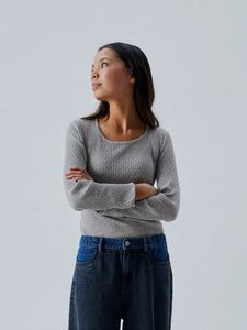 LONGSLEEVE "Grey Melange" FEMALE