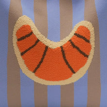 Load image into Gallery viewer, TASCHE "Croissant" blau-taupe