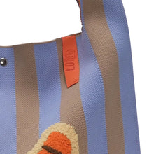 Load image into Gallery viewer, TASCHE "Croissant" blau-taupe
