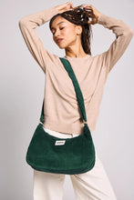 Load image into Gallery viewer, HANDTASCHE Velour tannengrün