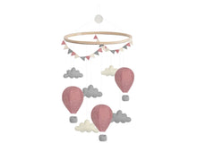 Laden Sie das Bild in den Galerie-Viewer, Mobile &quot;Balloons&amp;Clouds&quot; rosé